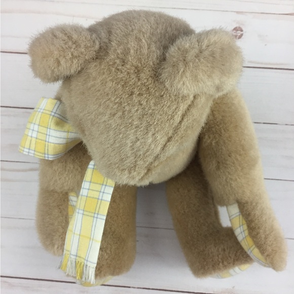 Vintage Laura Ashley Stuffed Teddy Bear Jointed Plush Gingham Mother Child - Picture 7 of 9